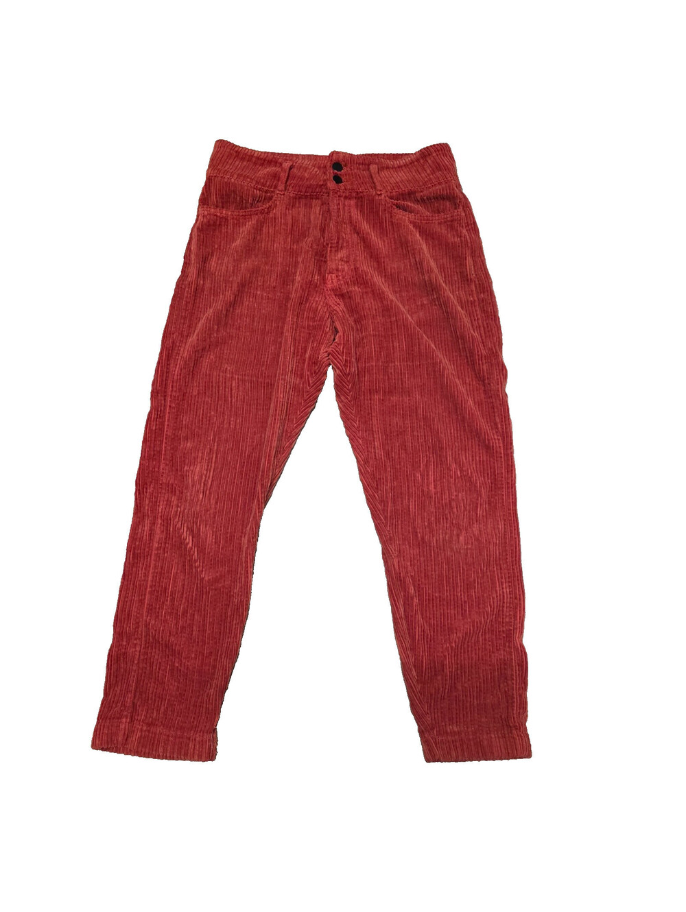 Edwin Japan Corduroy Pleated Pants Womens 29x26 Red Cotton Heavy Thick Japan